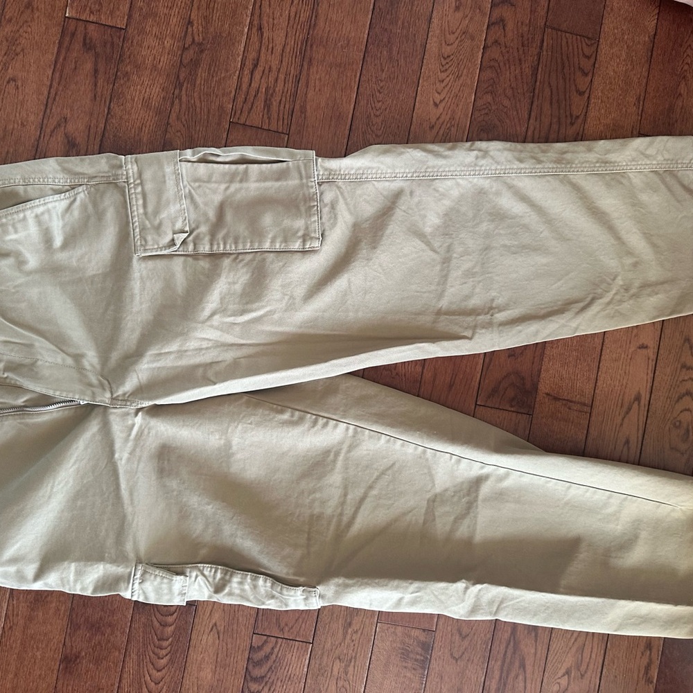 J. Crew Tan Cargo Pants with Classic Straight-Leg Cut